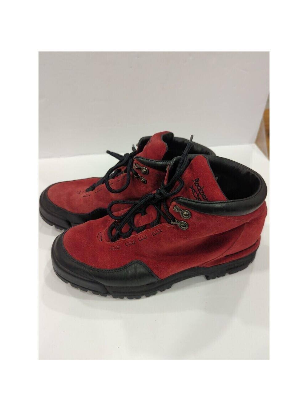 Rockport XCS Hydroshield Waterproof Boots Red And Black Women's size 7